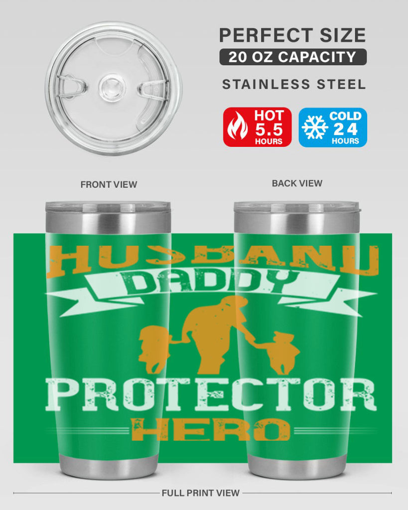 husband daddy protector hero 252#- fathers day- Tumbler