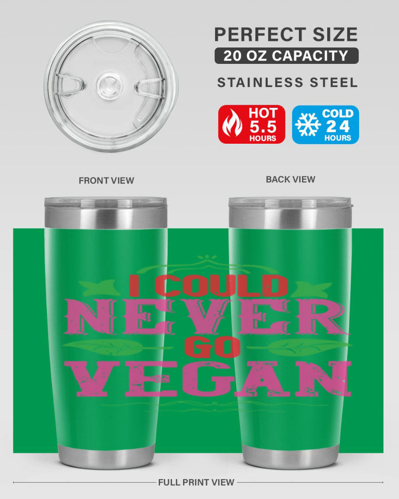 i could never go vegan 133#- vegan- Tumbler