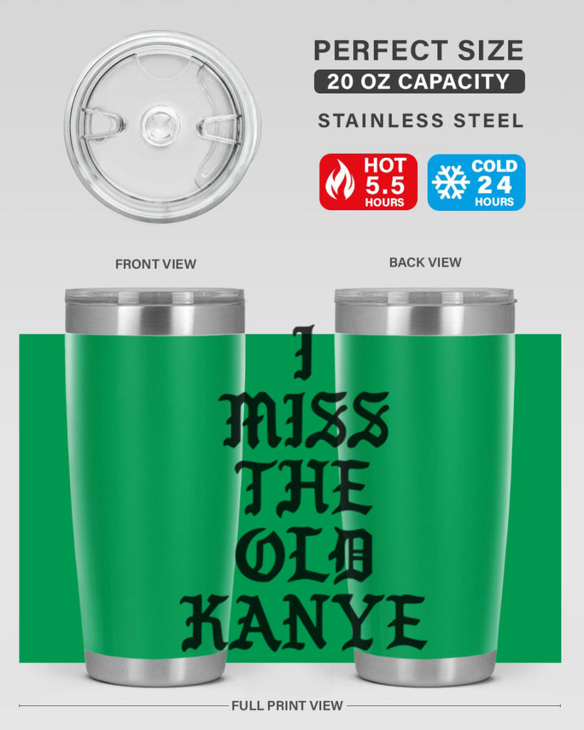 i miss the old kanye pablo 114#- black words phrases- Cotton Tank