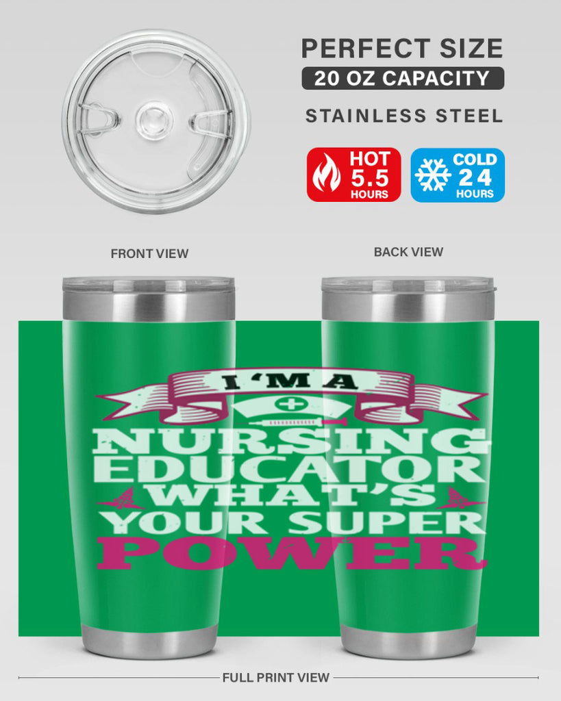im a nursing educator Style 306#- nurse- tumbler