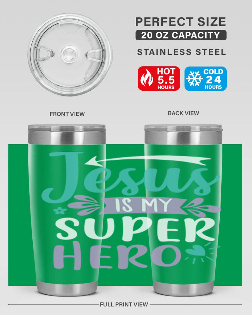 jesus is my superhero 71#- easter- Tumbler