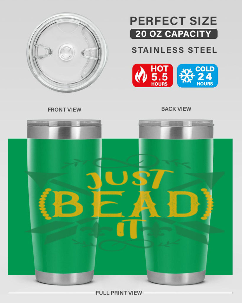 just bead it 56#- mardi gras- Tumbler