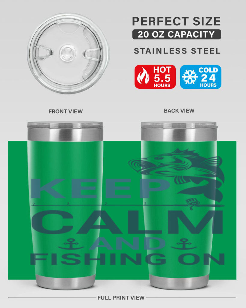 keep calm 65#- fishing- Tumbler