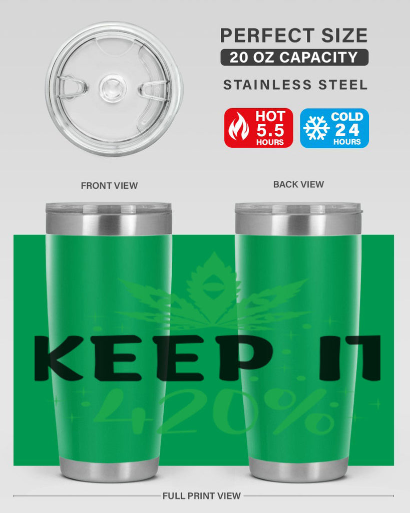 keep it four twenty percent 176#- marijuana- Tumbler