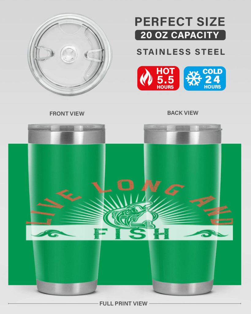 live long and fish 242#- fishing- Tumbler