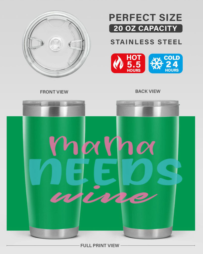 mama needs wine 321#- mom- Tumbler