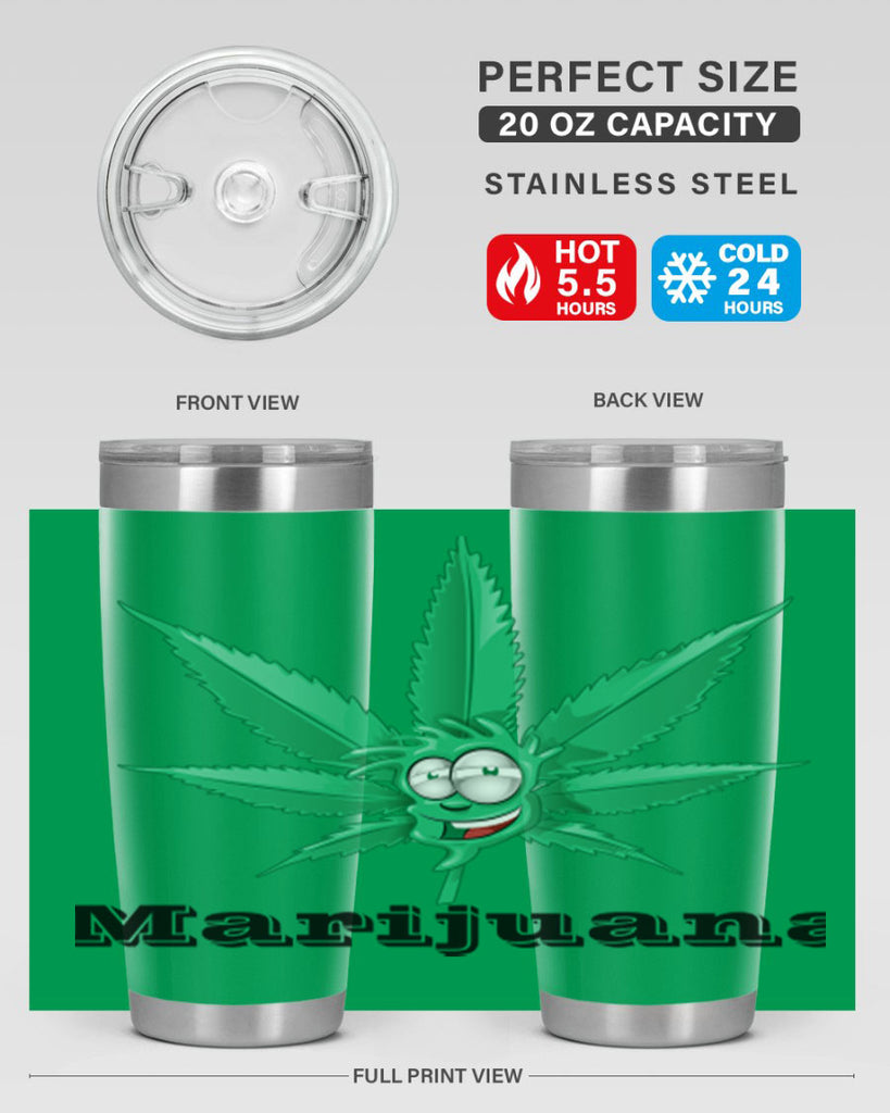 marijuana happy face 199#- marijuana- Tumbler