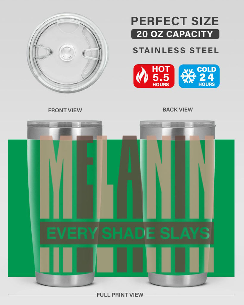 melanin every shade slays 90#- black words phrases- Cotton Tank
