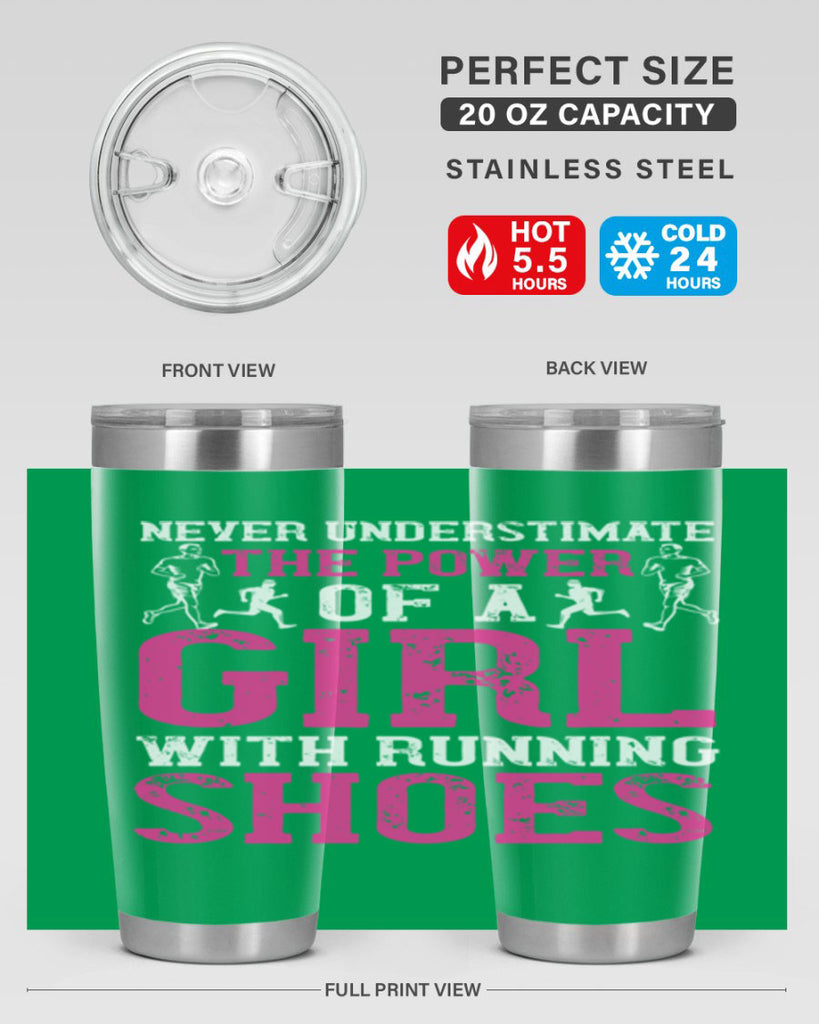 never understimate the power of a girl with running shoes 29#- running- Tumbler