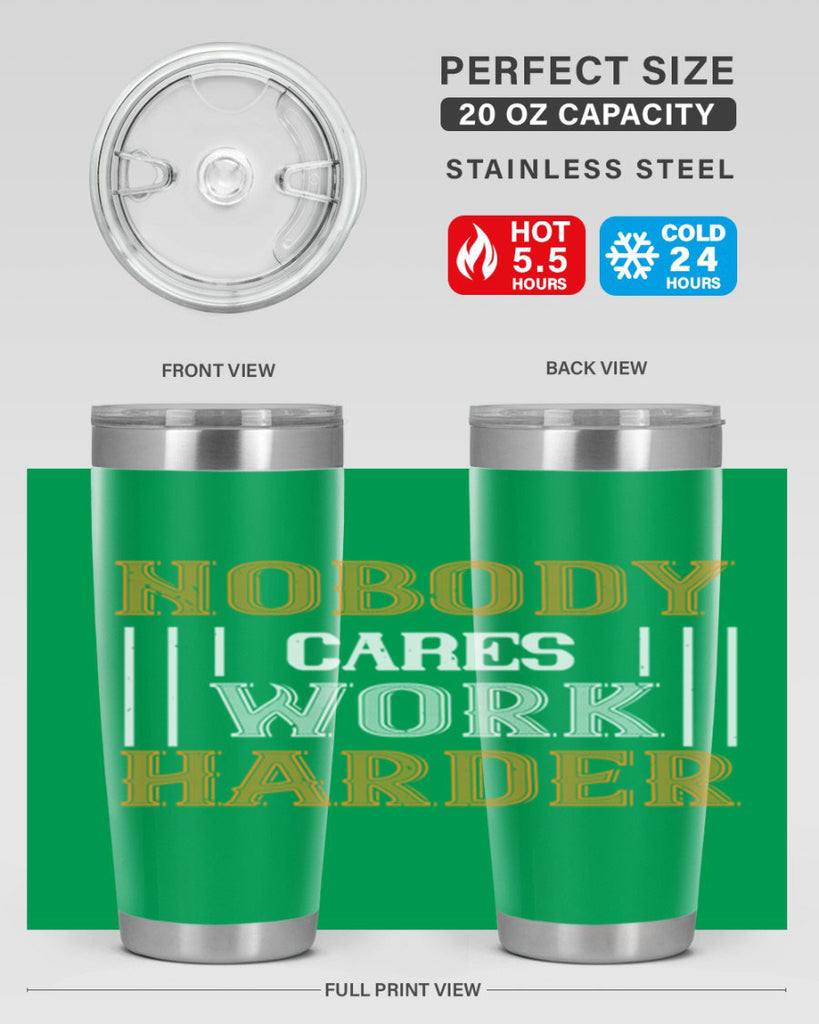 nobody i cares work herder 78#- gym- Tumbler