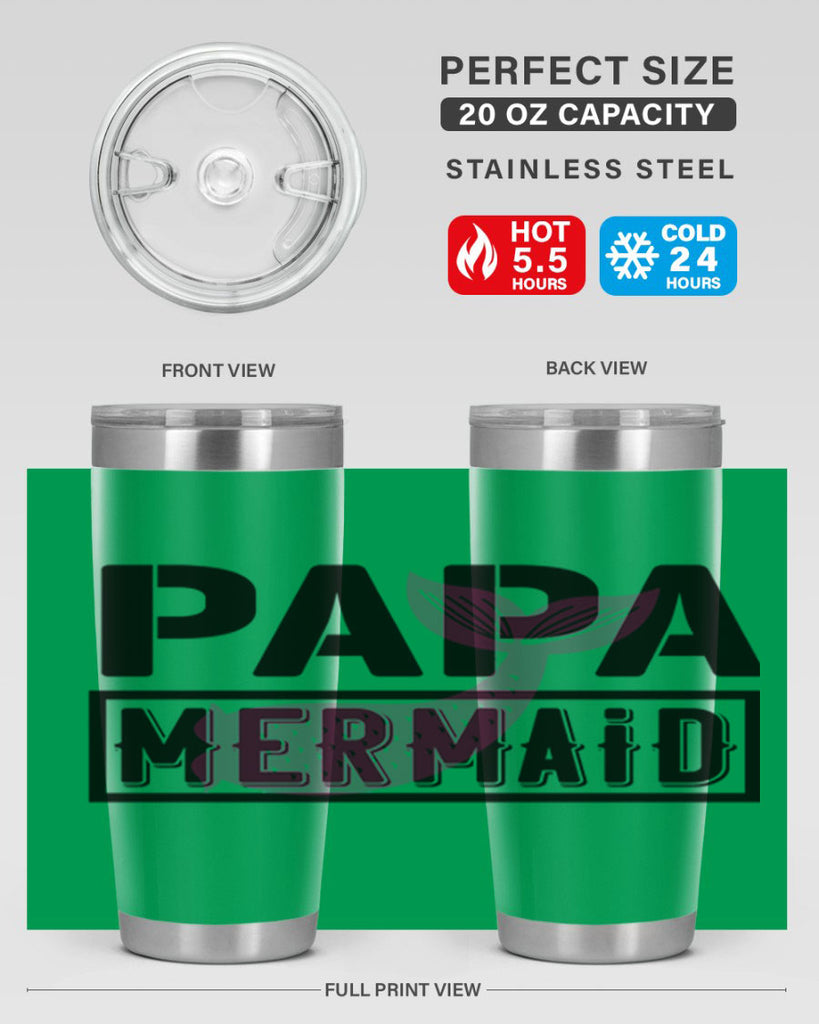 papa mermaid 533#- mermaid- Tumbler