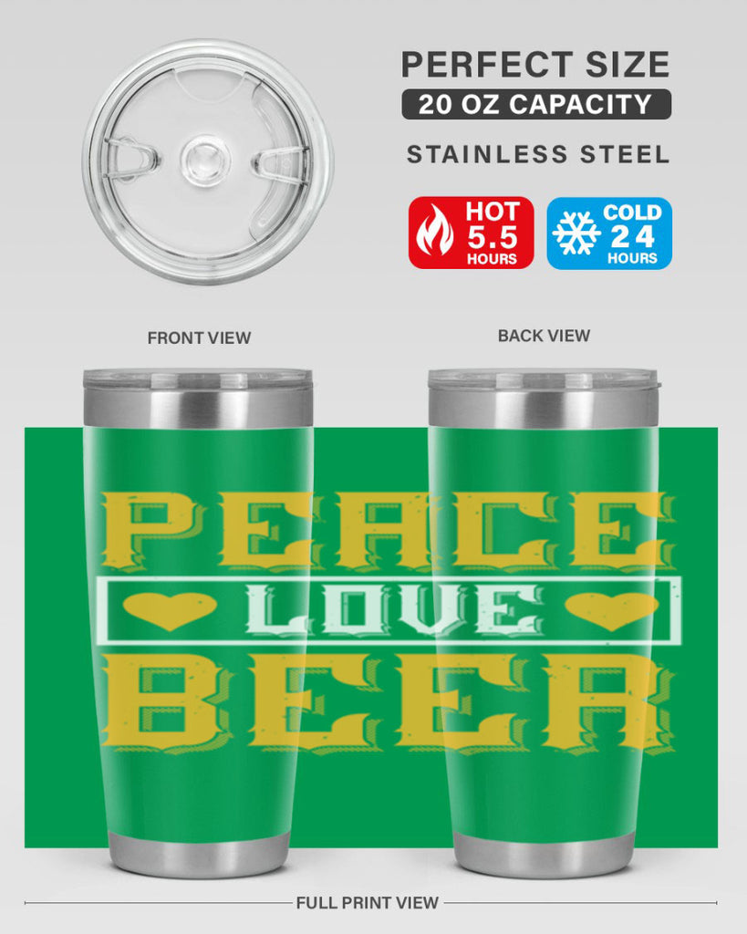 peace love beer 53#- beer- Tumbler