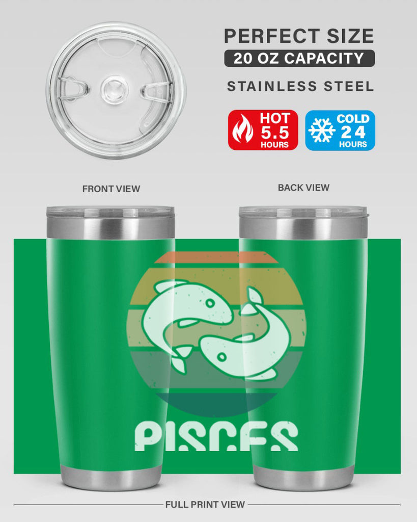 pisces 346#- zodiac- Tumbler