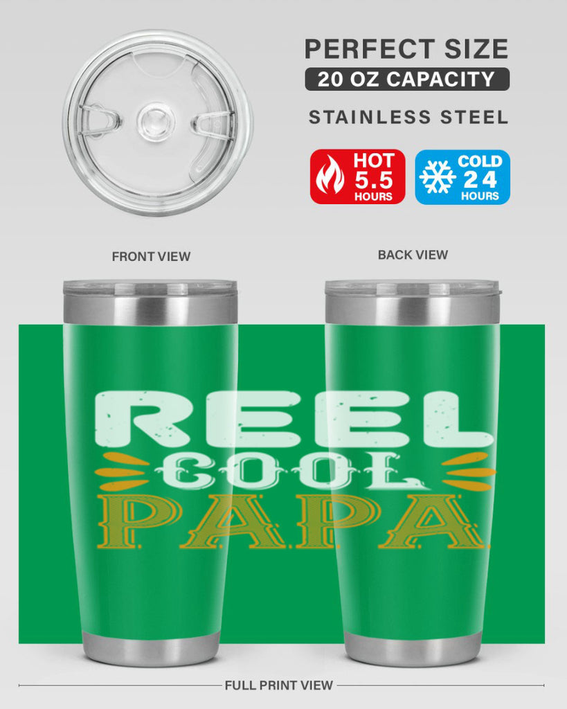 reel cool papa 12#- grandpa - papa- Tumbler