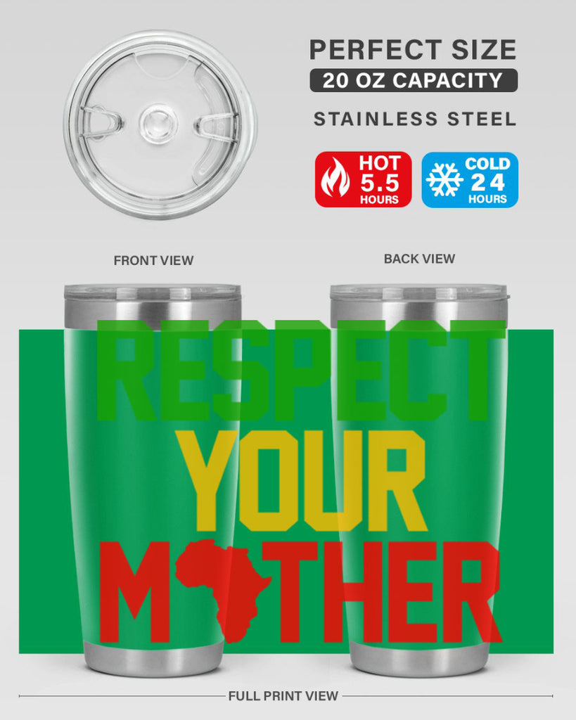 respect your mother 43#- black words phrases- Cotton Tank