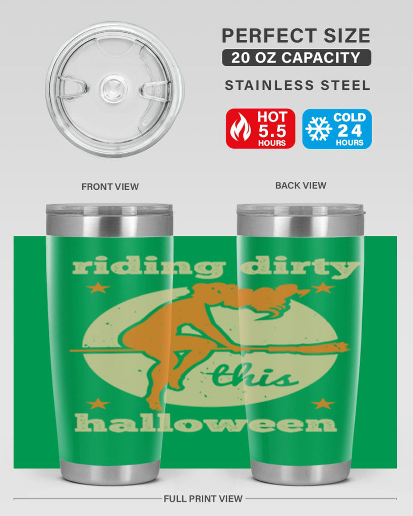 riding dirty this halloween 133#- halloween- Tumbler