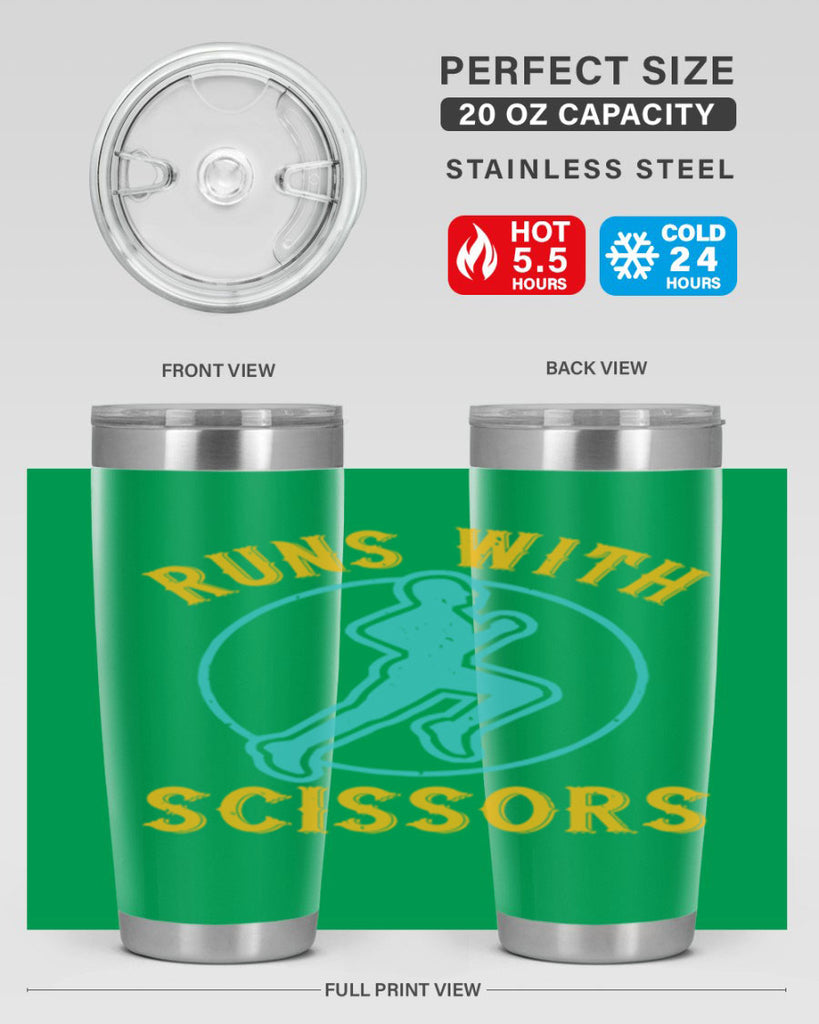 run with sclssors 25#- running- Tumbler