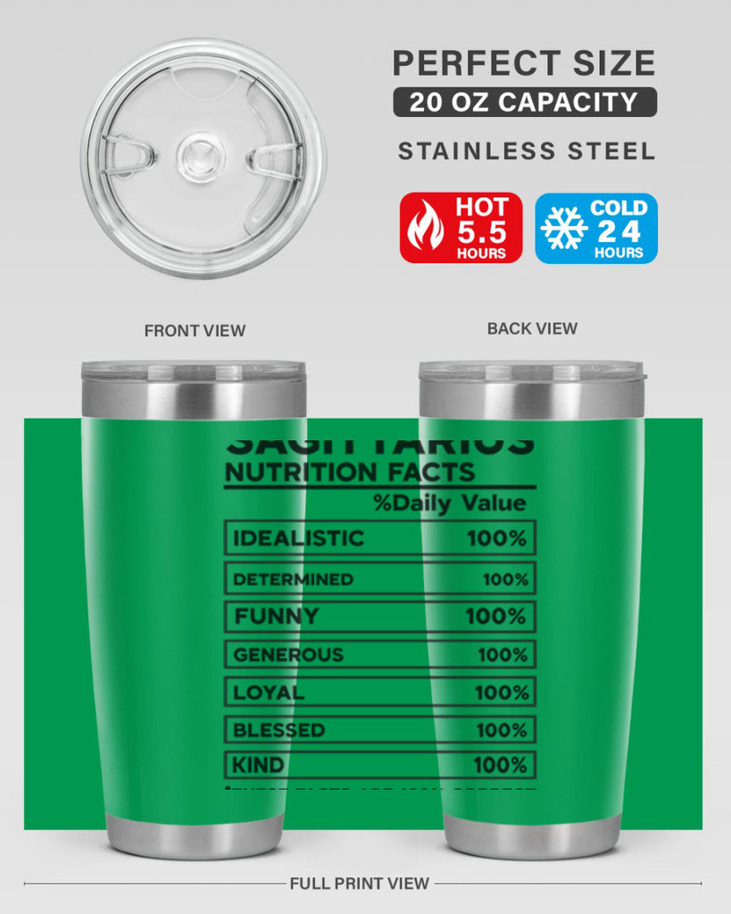 sagittarius Nutrition Facts 400#- zodiac- Tumbler