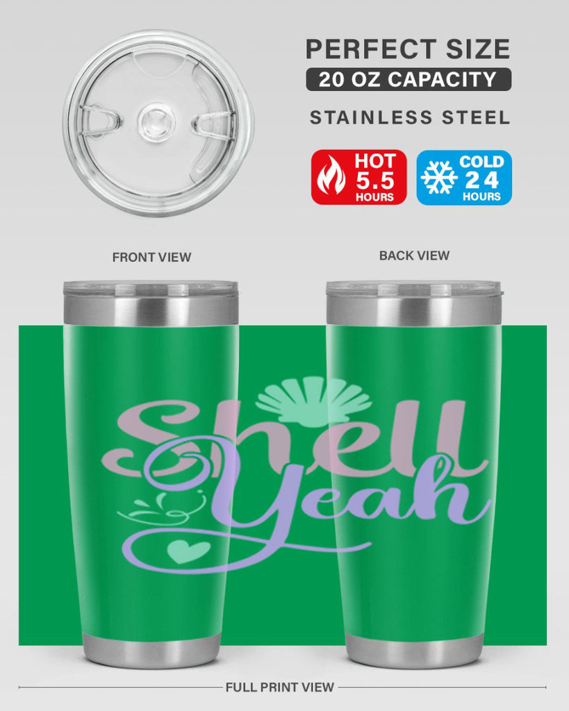 shell yeah 7#- mermaid- Tumbler