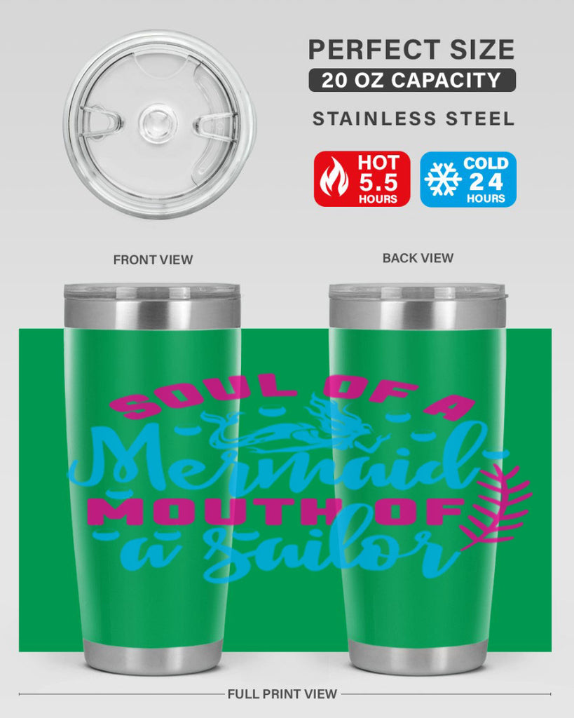 soul of a mermaid mouth of a sailor 618#- mermaid- Tumbler