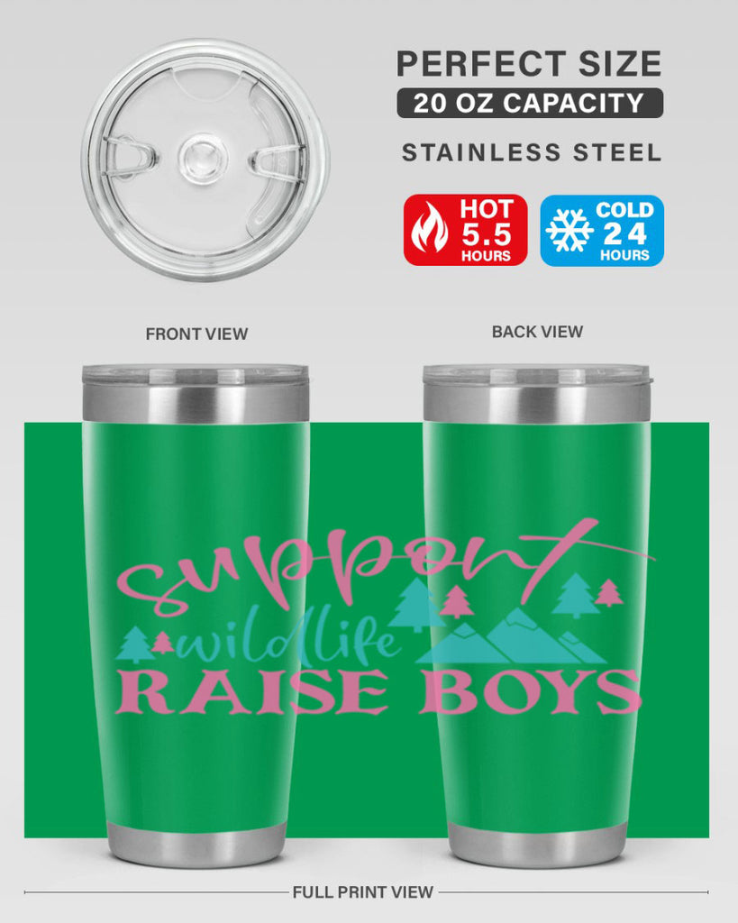 support wildlife raise boys 300#- mom- Tumbler