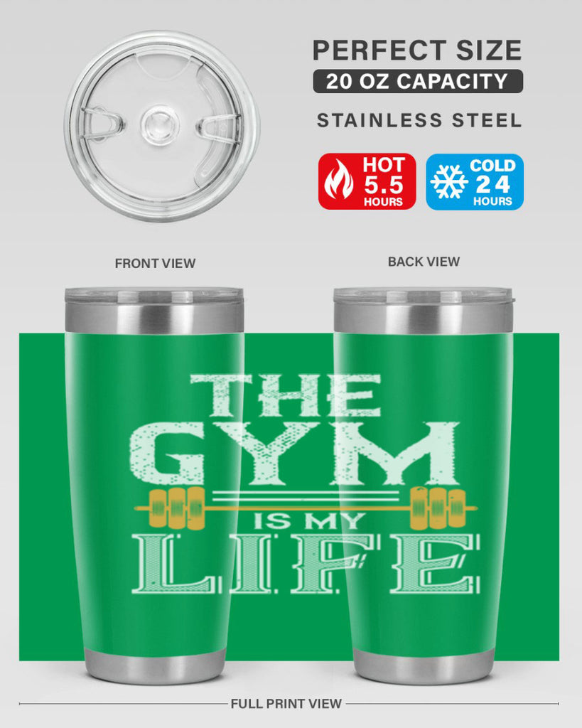 the gym is my life 65#- gym- Tumbler