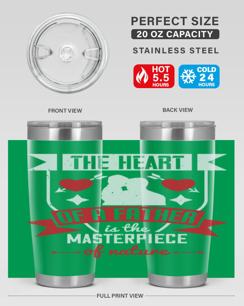 the heart of a father 159#- fathers day- Tumbler