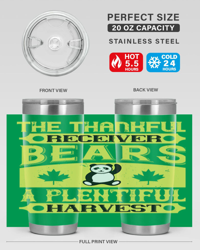 the thankful receiver bears a plentiful harvest 2#- thanksgiving- Tumbler