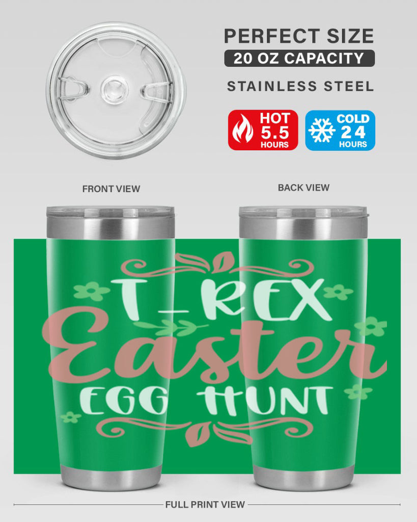 trex easter egg hunt 6#- easter- Tumbler