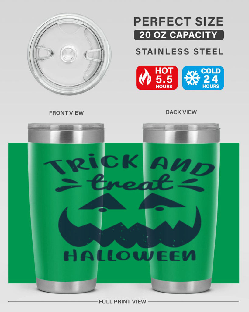 trick and treat halloween 126#- halloween- Tumbler