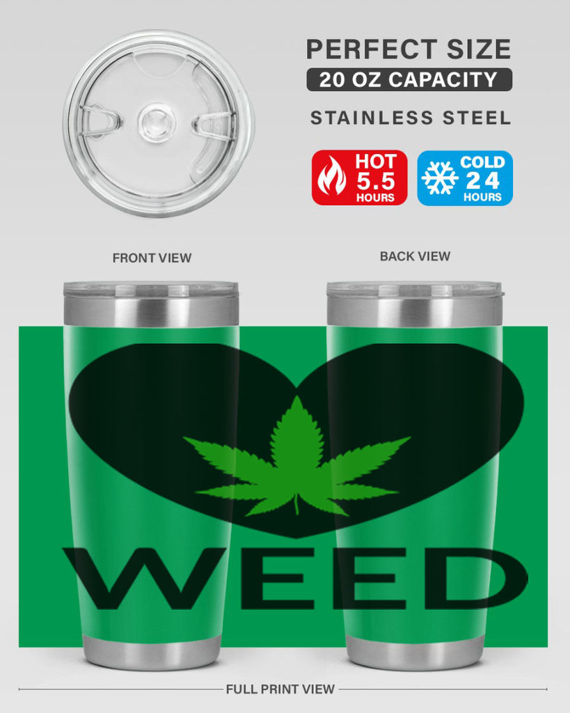 weed cannabis 284#- marijuana- Tumbler