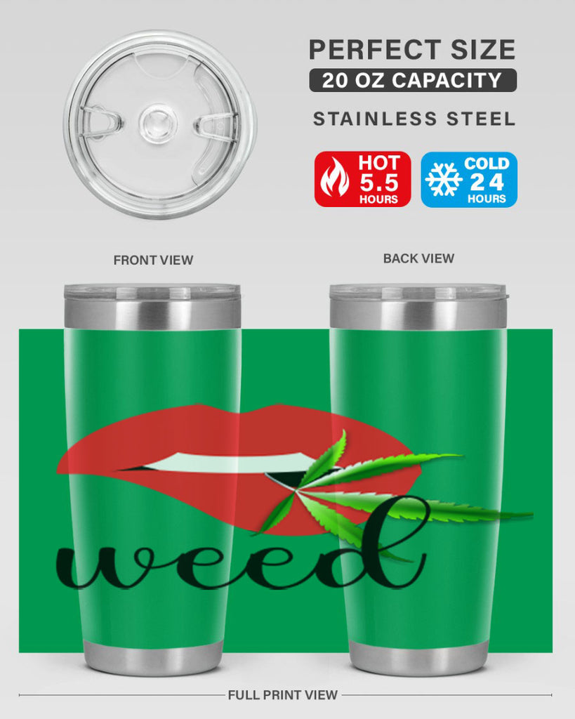 weed lips 297#- marijuana- Tumbler