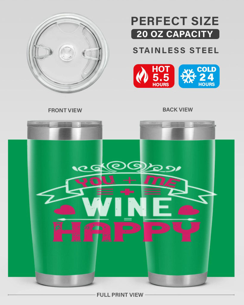 you me wine happy 1#- valentines day- Tumbler