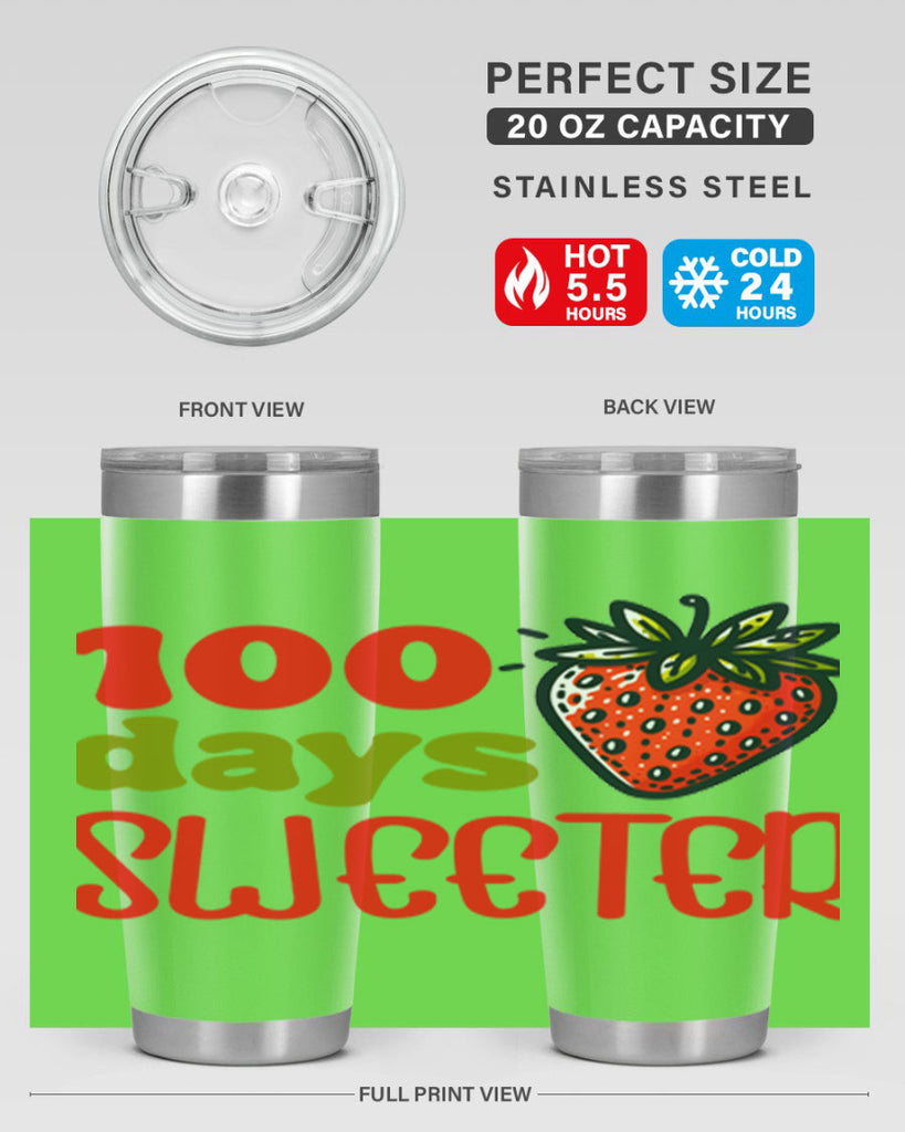 100 days sweeter Sublimation 34#- 100 days of school- Tumbler