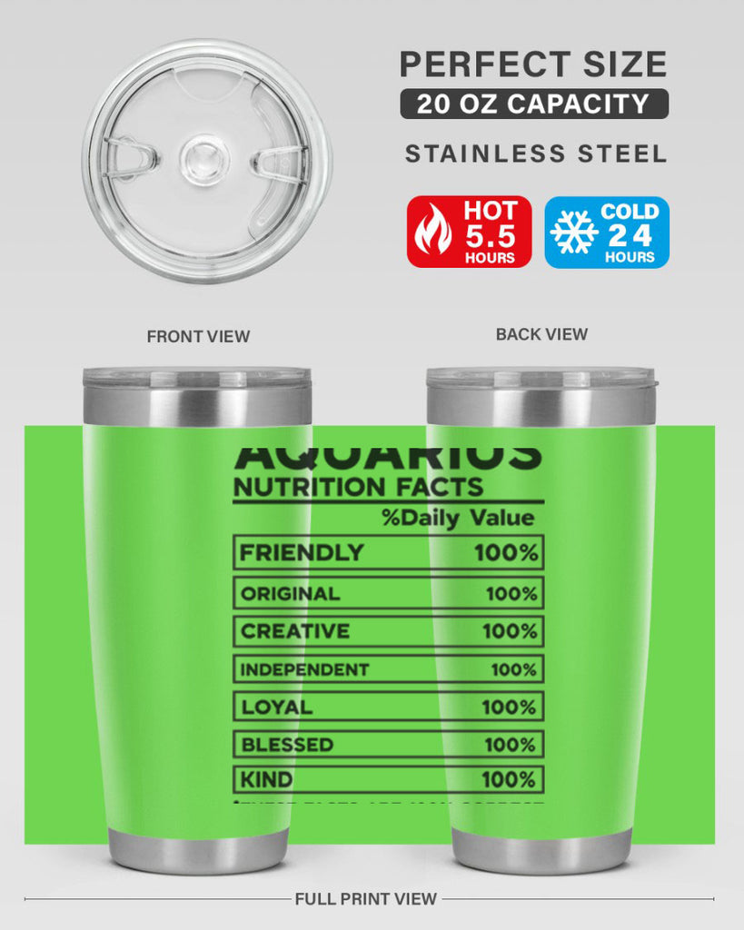 Aquarius Nutrition Facts 67#- zodiac- Tumbler