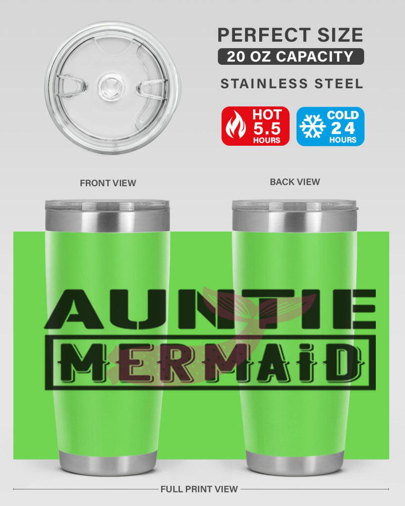 Auntie mermaid 18#- mermaid- Tumbler