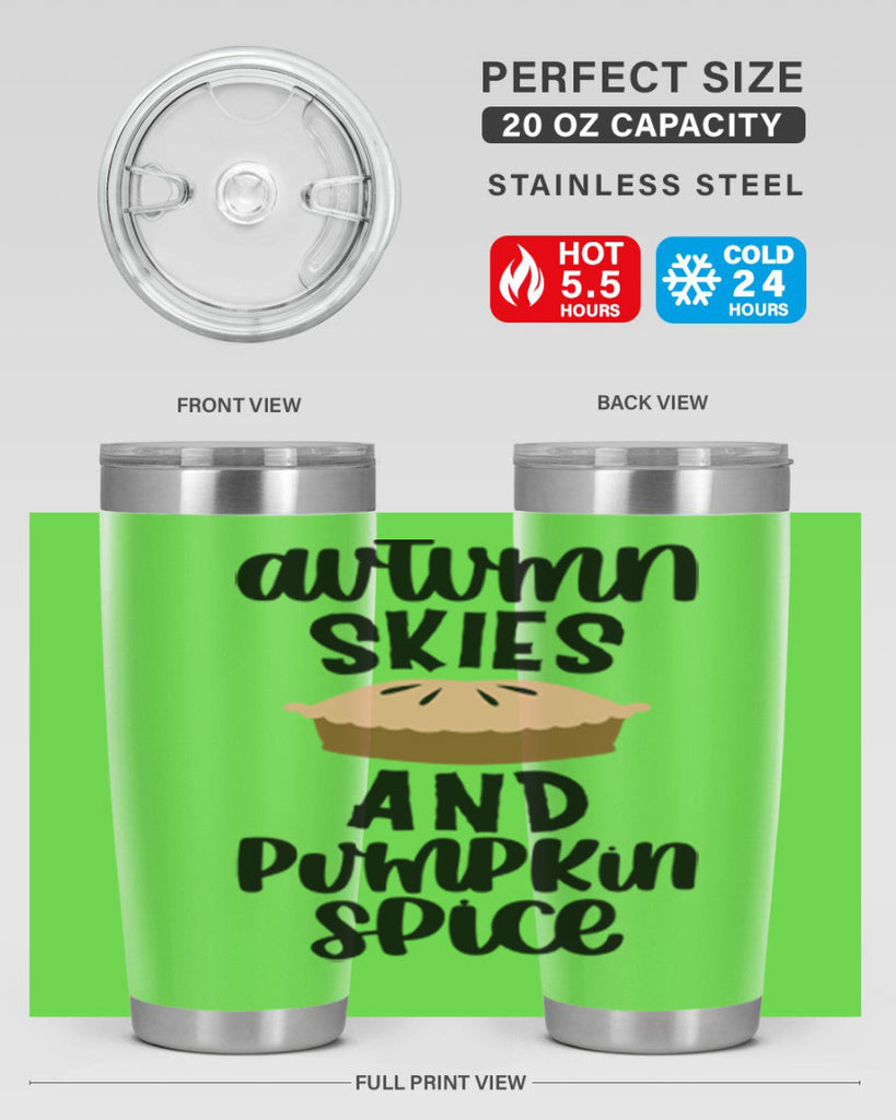 Autumn Skies And Pumpkin Spice 477#- fall- Tumbler