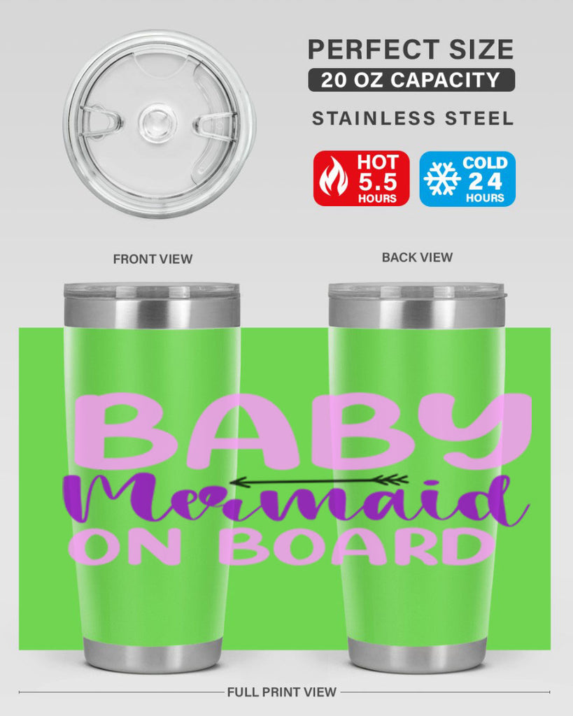 Baby Mermaid On Board 23#- mermaid- Tumbler