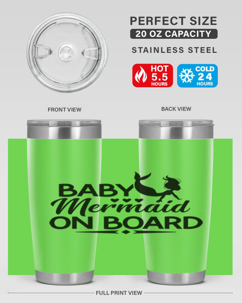 Baby Mermaid On Board 25#- mermaid- Tumbler