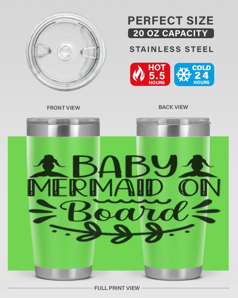 Baby mermaid on board 30#- mermaid- Tumbler