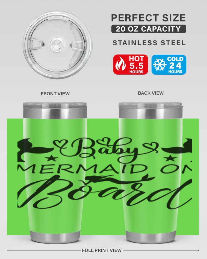 Baby mermaid on board 31#- mermaid- Tumbler