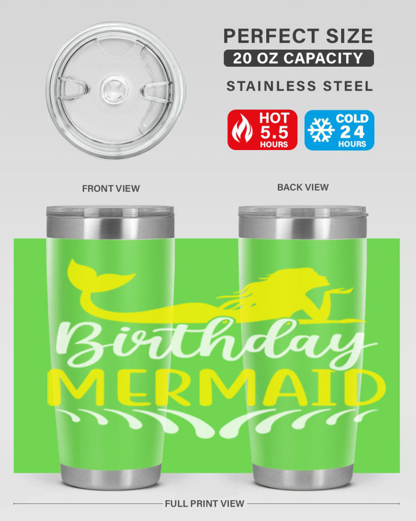 Birthday Mermaid 68#- mermaid- Tumbler