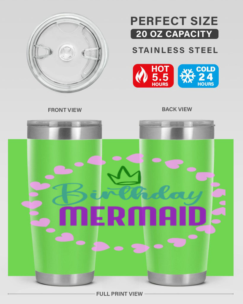 Birthday Mermaid 70#- mermaid- Tumbler