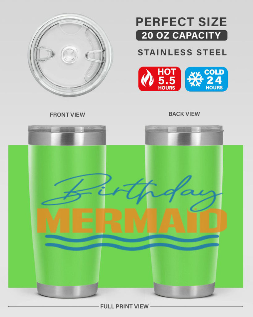 Birthday Mermaid 73#- mermaid- Tumbler