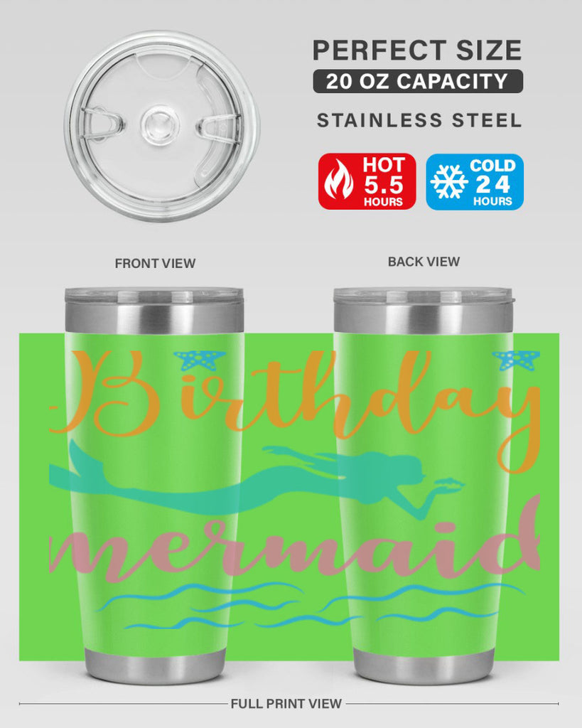 Birthday Mermaid Design 79#- mermaid- Tumbler