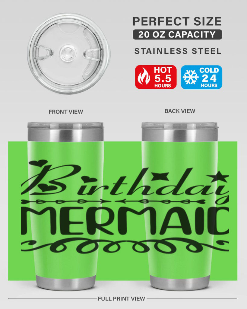 Birthday mermaid 75#- mermaid- Tumbler