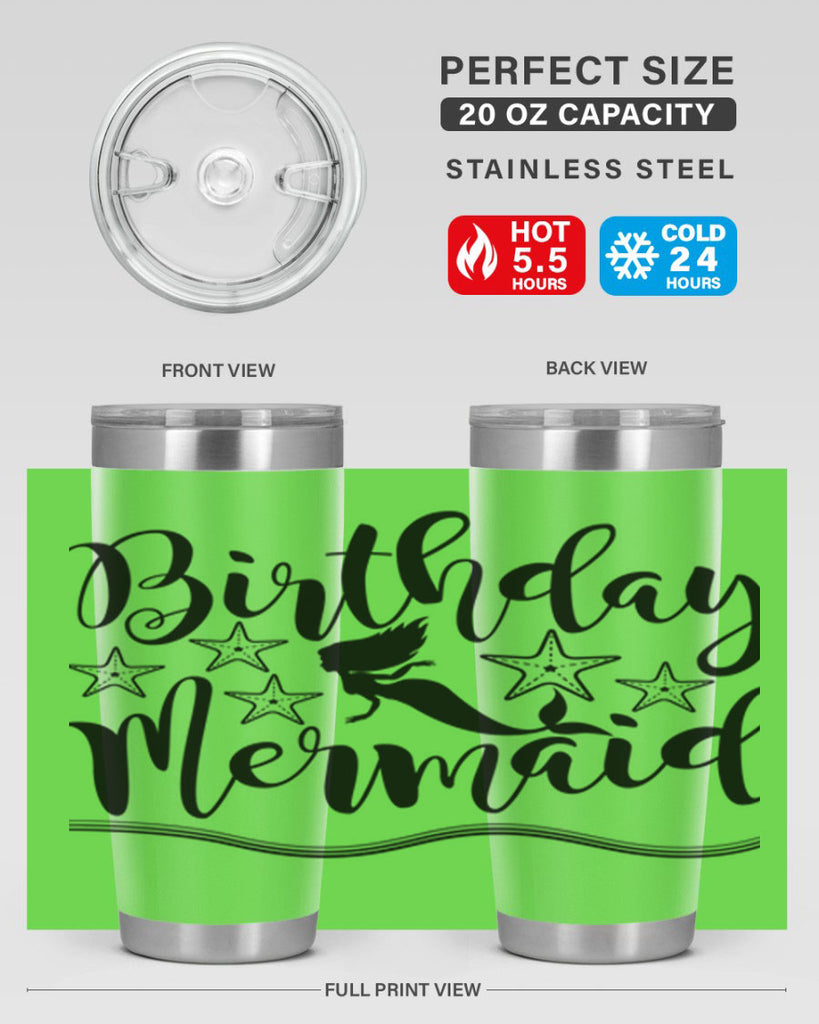 Birthday mermaid 77#- mermaid- Tumbler