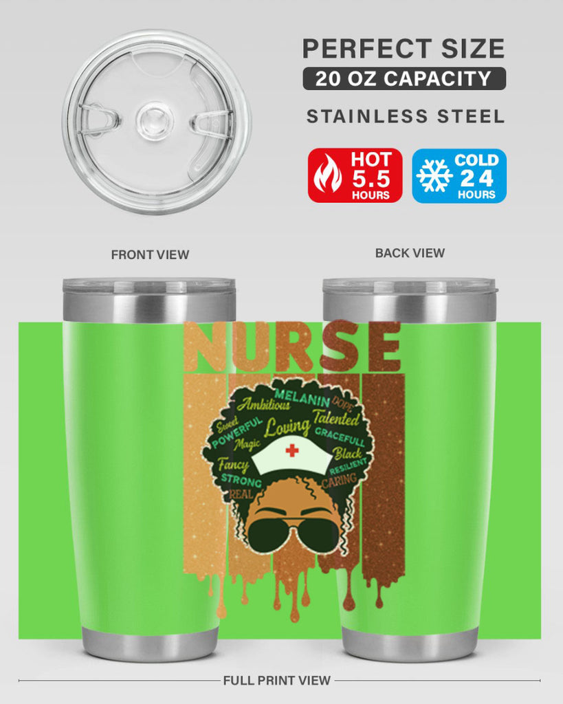 Black Nurse African Melanin Juneteenth 22#- Juneteenth- tumbler