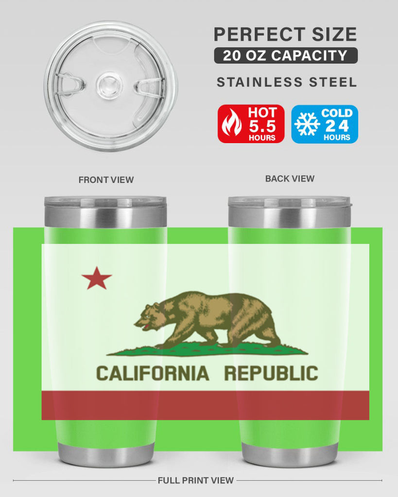 California 47#- Us Flags- Tumbler