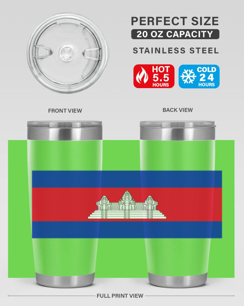 Cambodia 168#- world flags- Tumbler